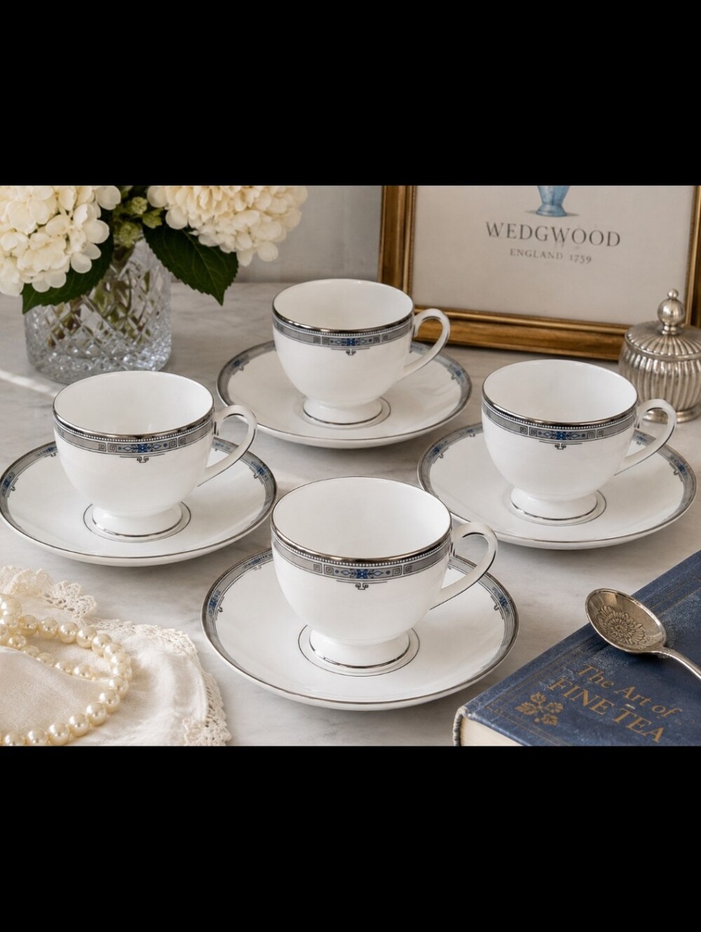 Wedgwood Amherst Bone China Teacup & Saucer – Discontinued Pattern